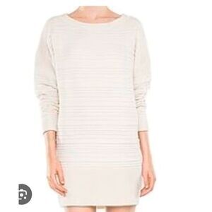 Maje • RAISIN Cream Ribbed Sweater Dress Sz 2 (US Medium)